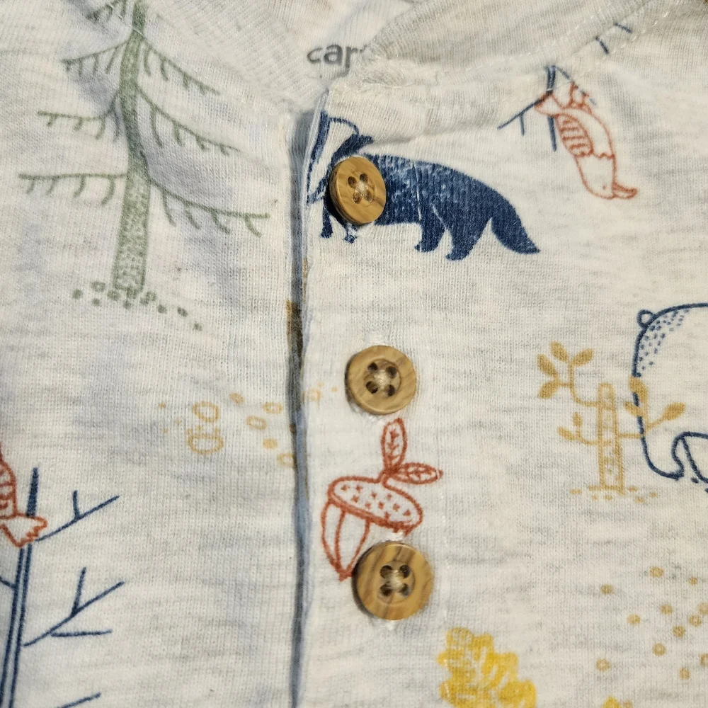 Carter's - Gray Forest Print Baby Boy Outfit
